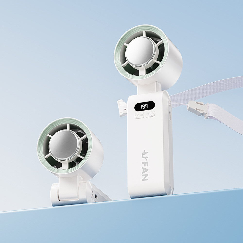 Mini Ventilador Portátil de Mano con Pantalla Digital